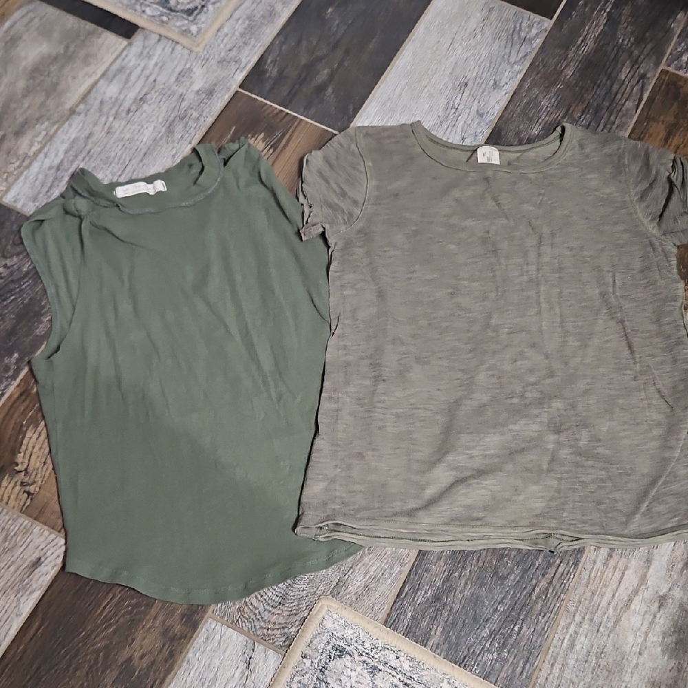 We The Free Woman'sOlive Green Tank & Tee Set